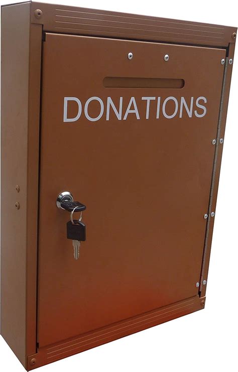 metal wall mounted donation box|heavy duty outdoor donation box.